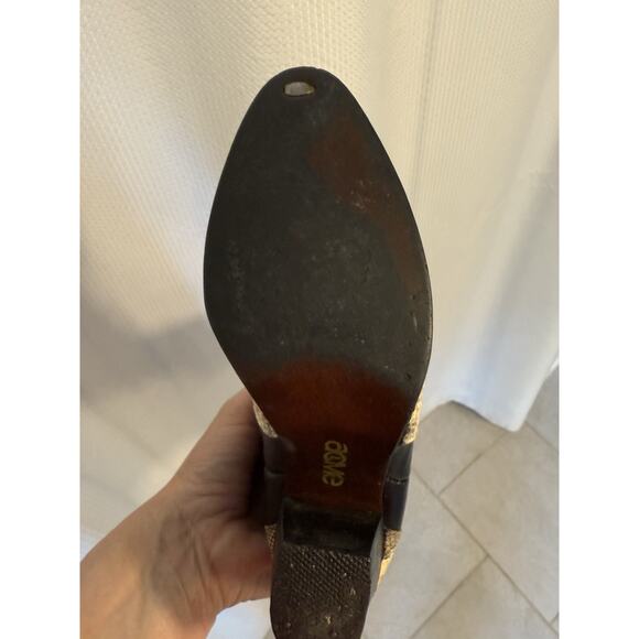 Acme Womens Western Leather Snake Skin Cowgirl Cowboy Boots 0735 9.5 M Black - Picture 12 of 16